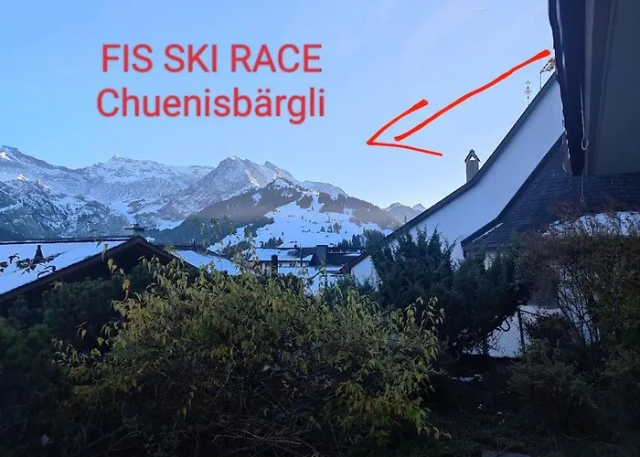 Appartamento Skirennen Von Der Terrasse Mitverfolgen